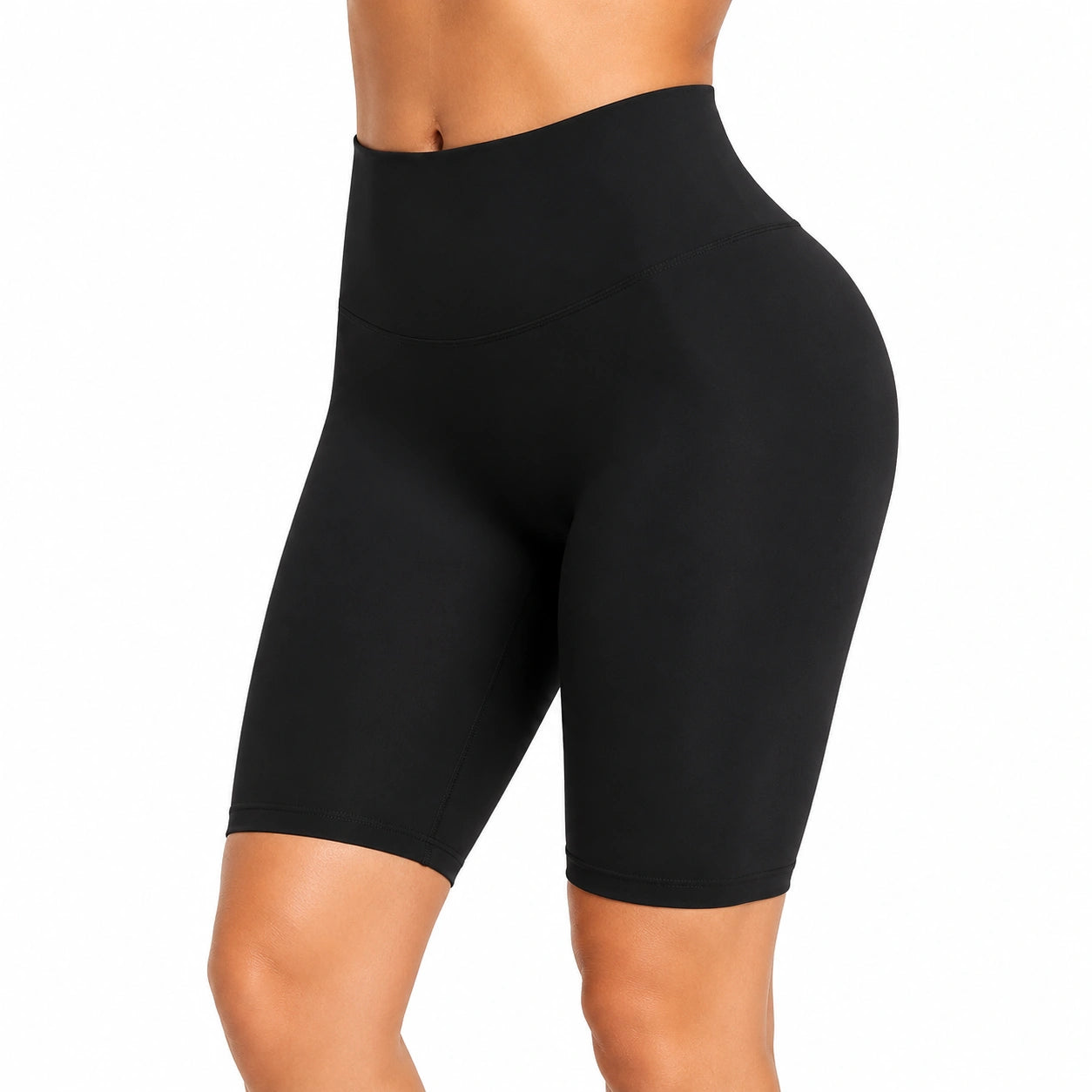 Damen Radlerhose Größe S Schwarz mit hohem Bund für Sport